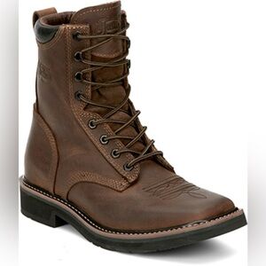 Justin Stampede Lace-up Original 8" Work Boot